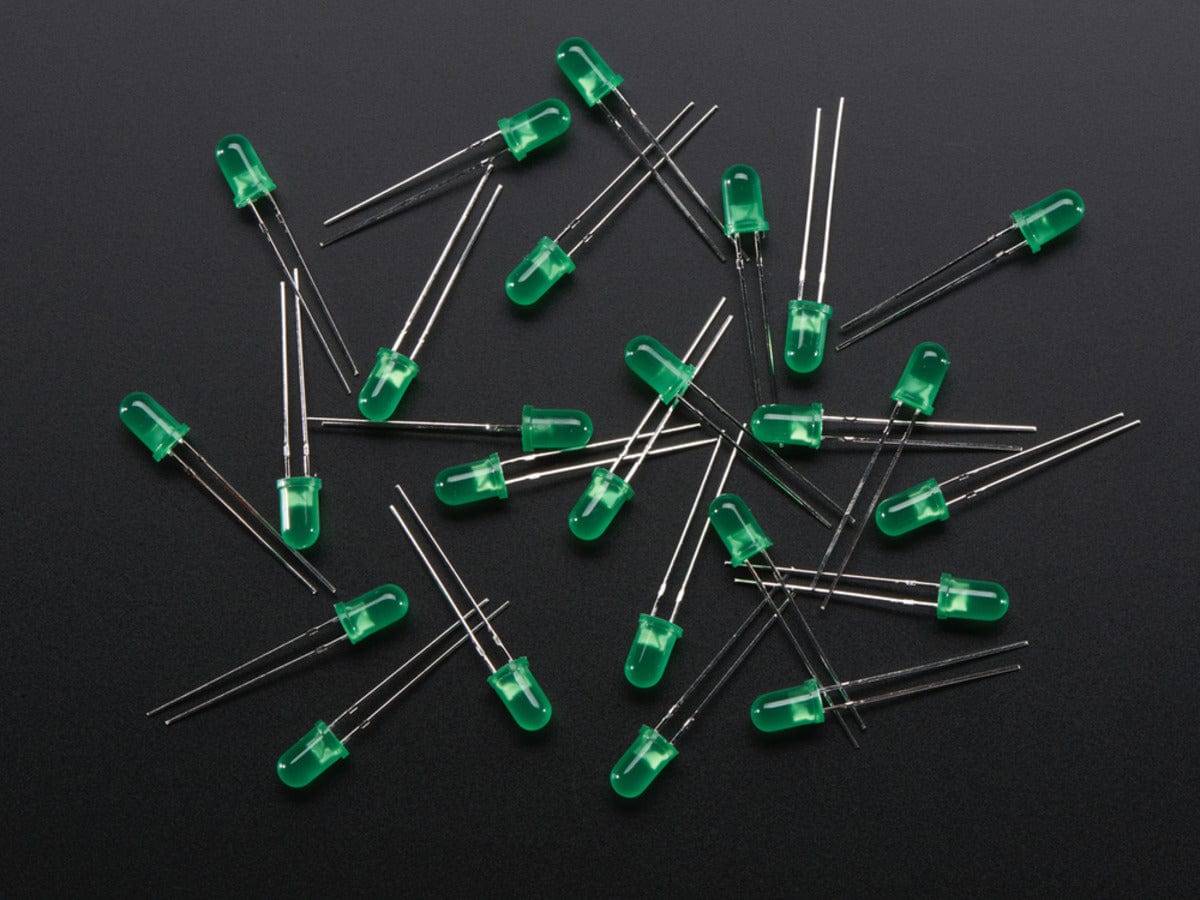 Diffused Green 5mm LED (25 pack) by The Pi Hut - The Pi Hut