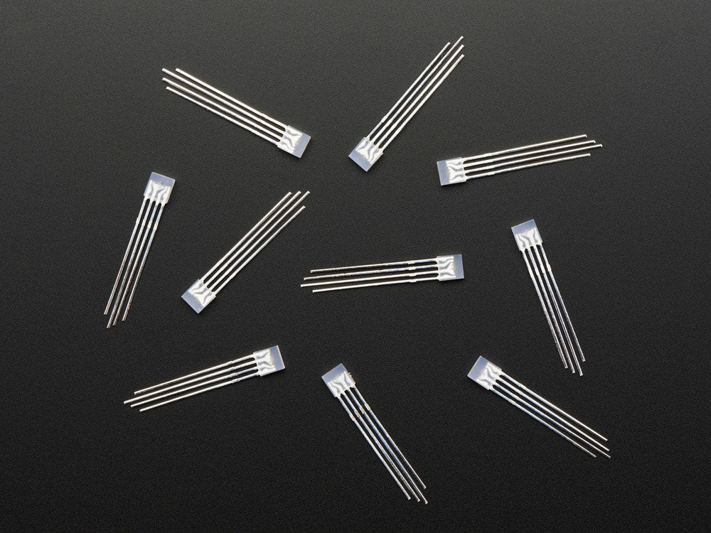 Diffused Rectangular 5mm RGB LEDs - Pack of 10 by The Pi Hut - The Pi Hut
