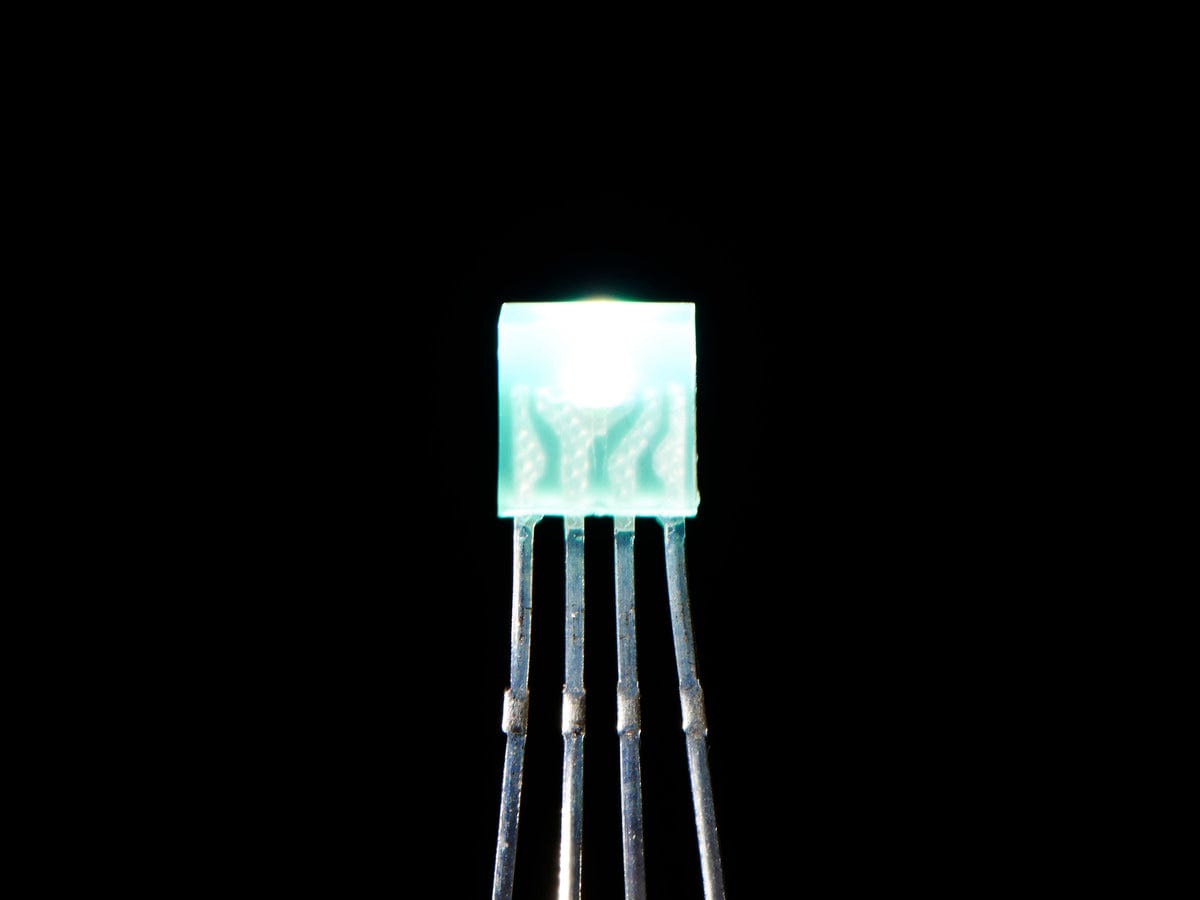 Diffused Rectangular 5mm RGB LEDs - Pack of 10 by The Pi Hut - The Pi Hut