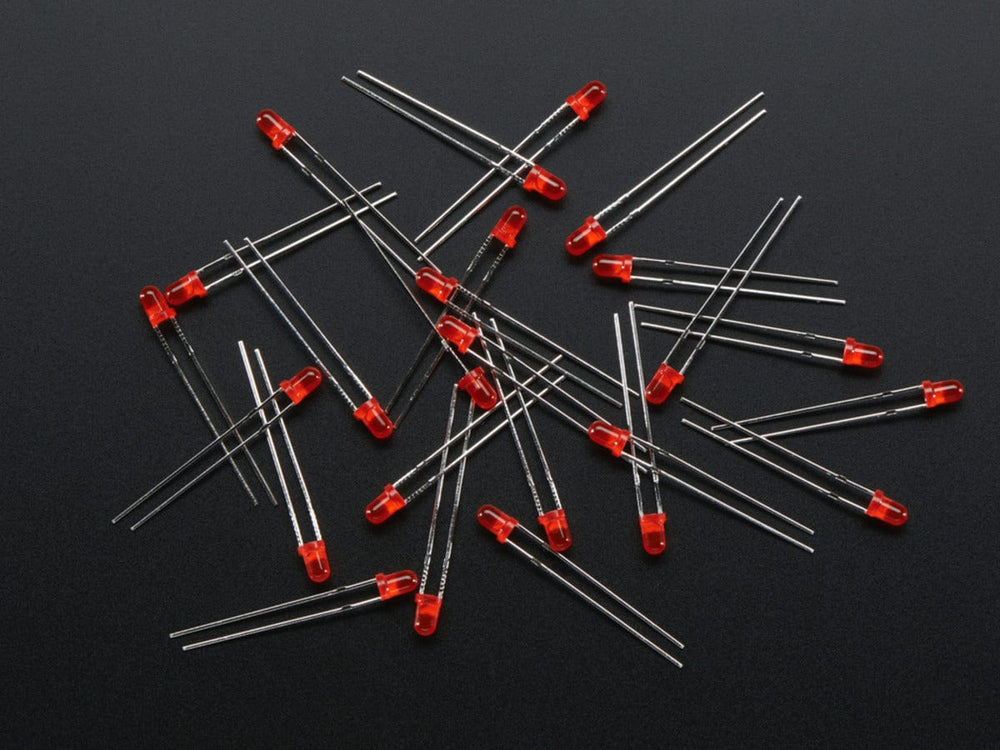 Diffused Red 3mm LED (25 pack) by The Pi Hut - The Pi Hut