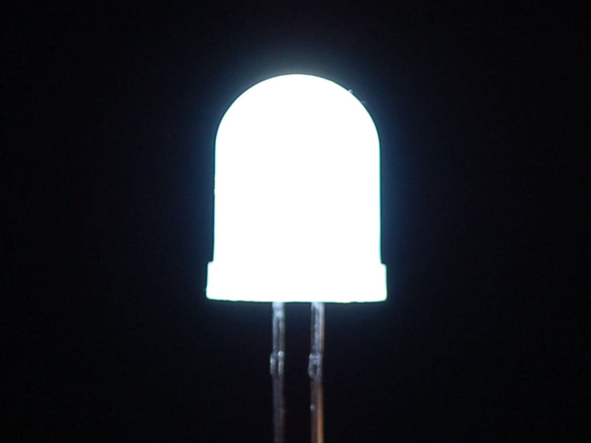 Diffused White 10mm LED (25 pack) by The Pi Hut - The Pi Hut