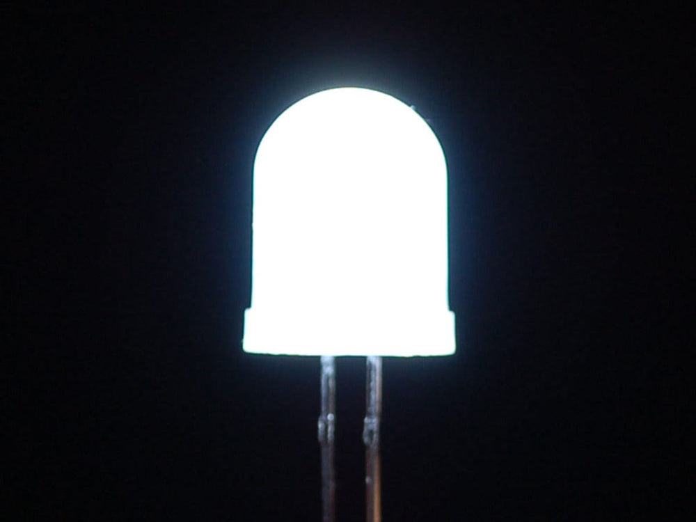 Diffused White 10mm LED (25 pack) by The Pi Hut - The Pi Hut