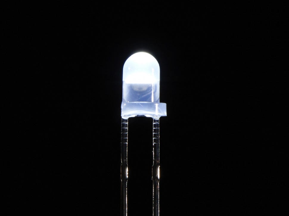 Diffused White 3mm LED (25 pack) by The Pi Hut - The Pi Hut