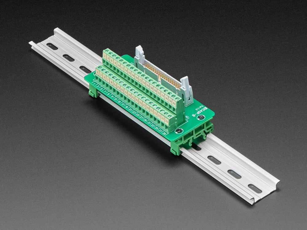 DIN Rail 2x20 IDC to Terminal Block Adapter Breakout by The Pi Hut - The Pi Hut