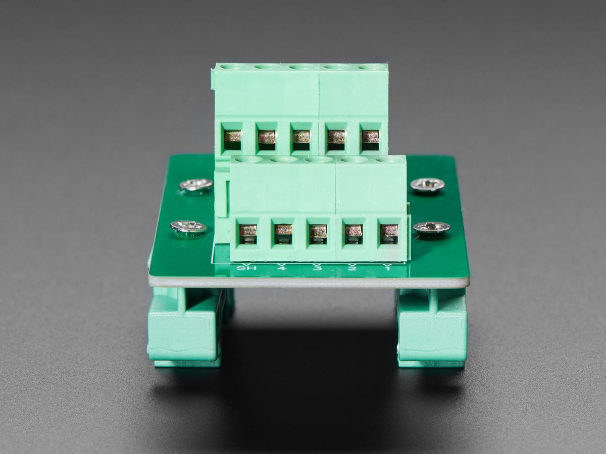 DIN Rail RJ-45 To Terminal Block Adapter (Right Angle Jack) by The Pi Hut - The Pi Hut