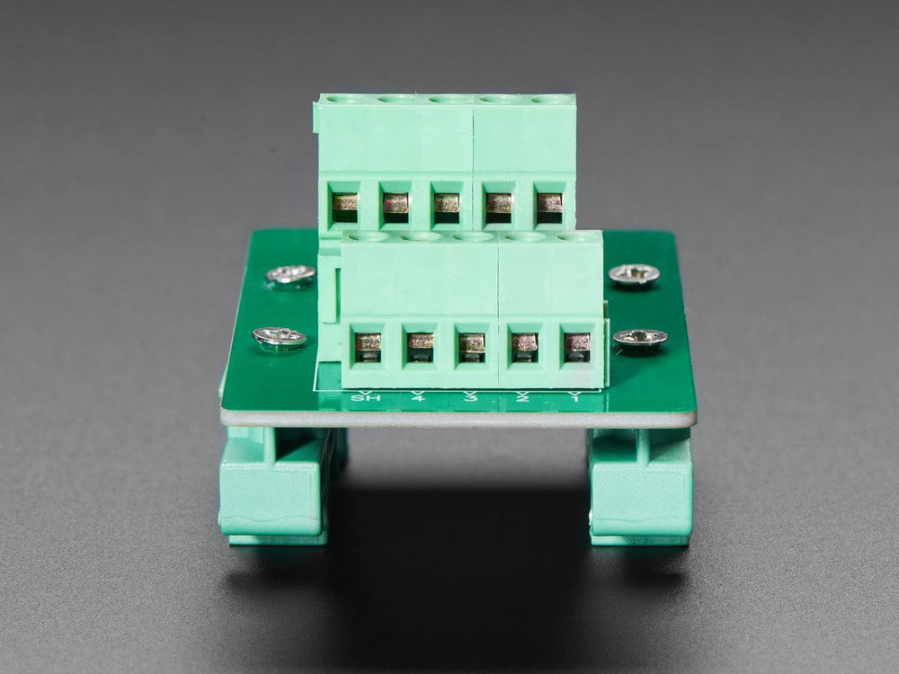 DIN Rail RJ-45 To Terminal Block Adapter (Right Angle Jack) by The Pi Hut - The Pi Hut
