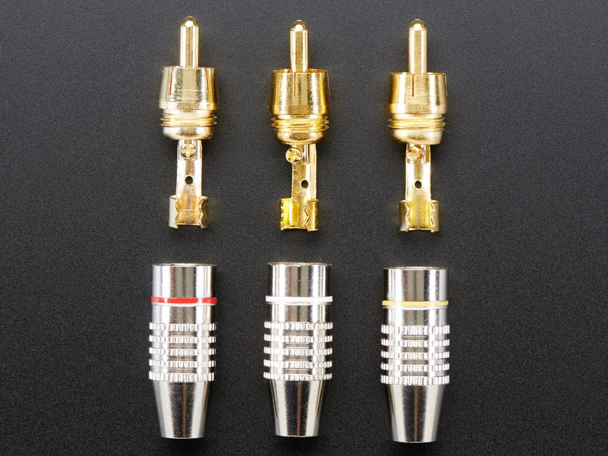 DIY RCA Plug - 3 Pack by The Pi Hut - The Pi Hut