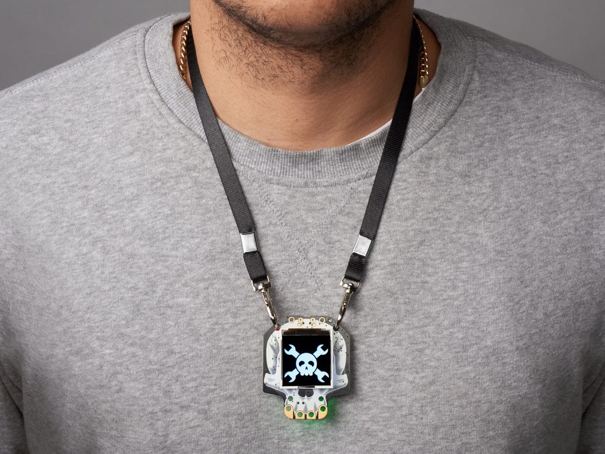 Double-Hook Lanyard in Adafruit Black by Adafruit - The Pi Hut