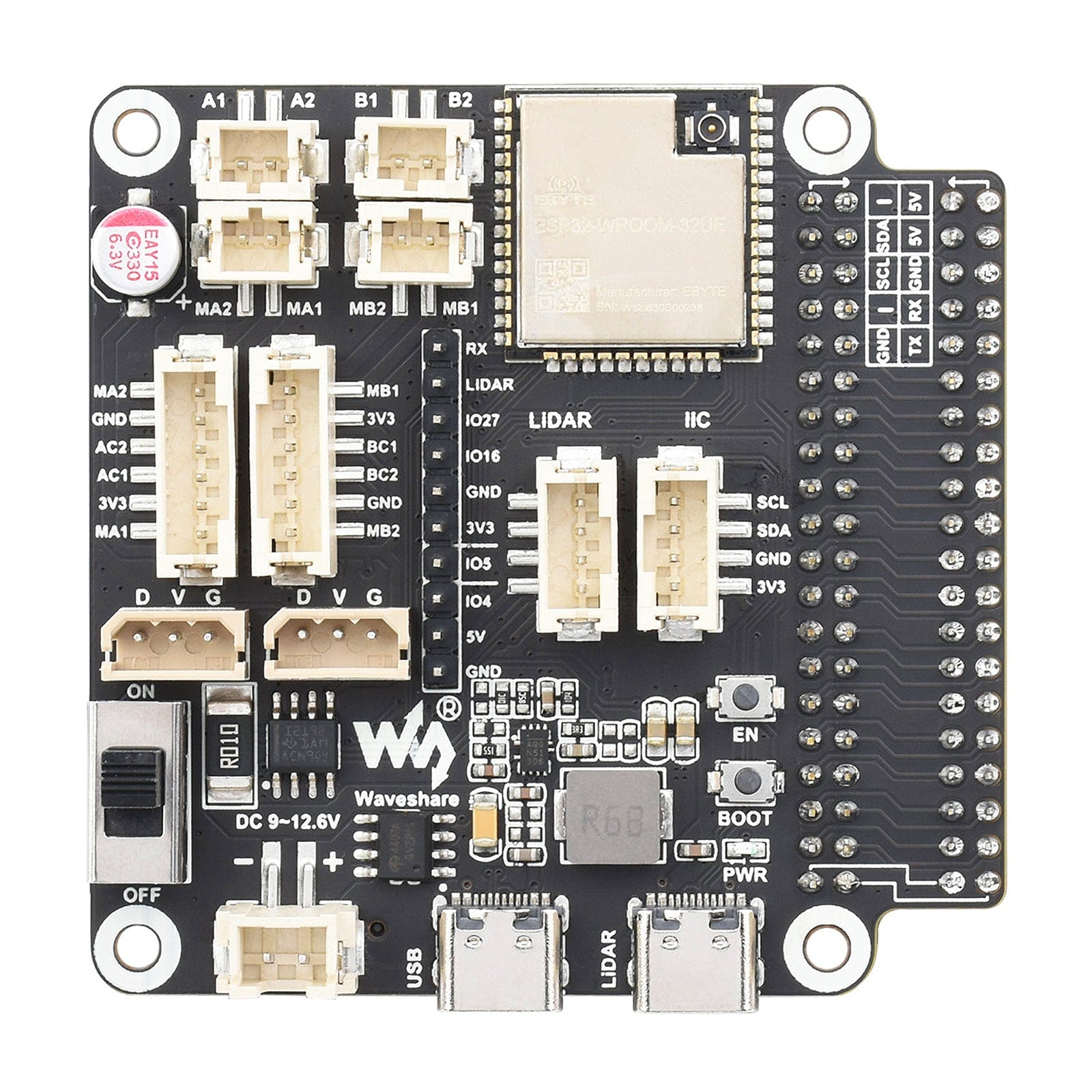 ESP32 Robotics Driver Board by Waveshare - The Pi Hut