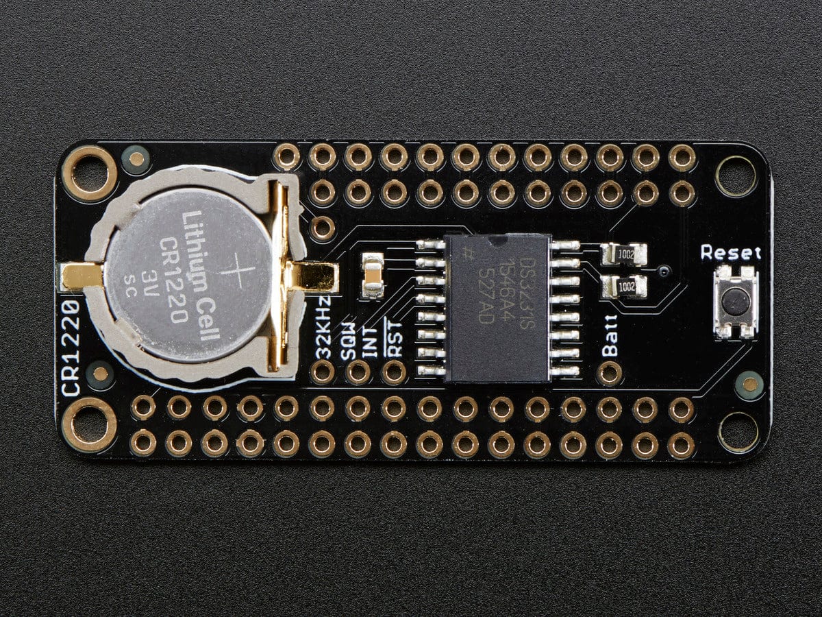 DS3231 Precision RTC FeatherWing - RTC Add-on For Feather Boards by Adafruit - The Pi Hut