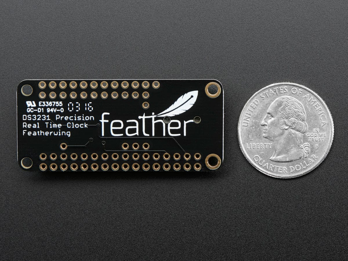 DS3231 Precision RTC FeatherWing - RTC Add-on For Feather Boards by Adafruit - The Pi Hut