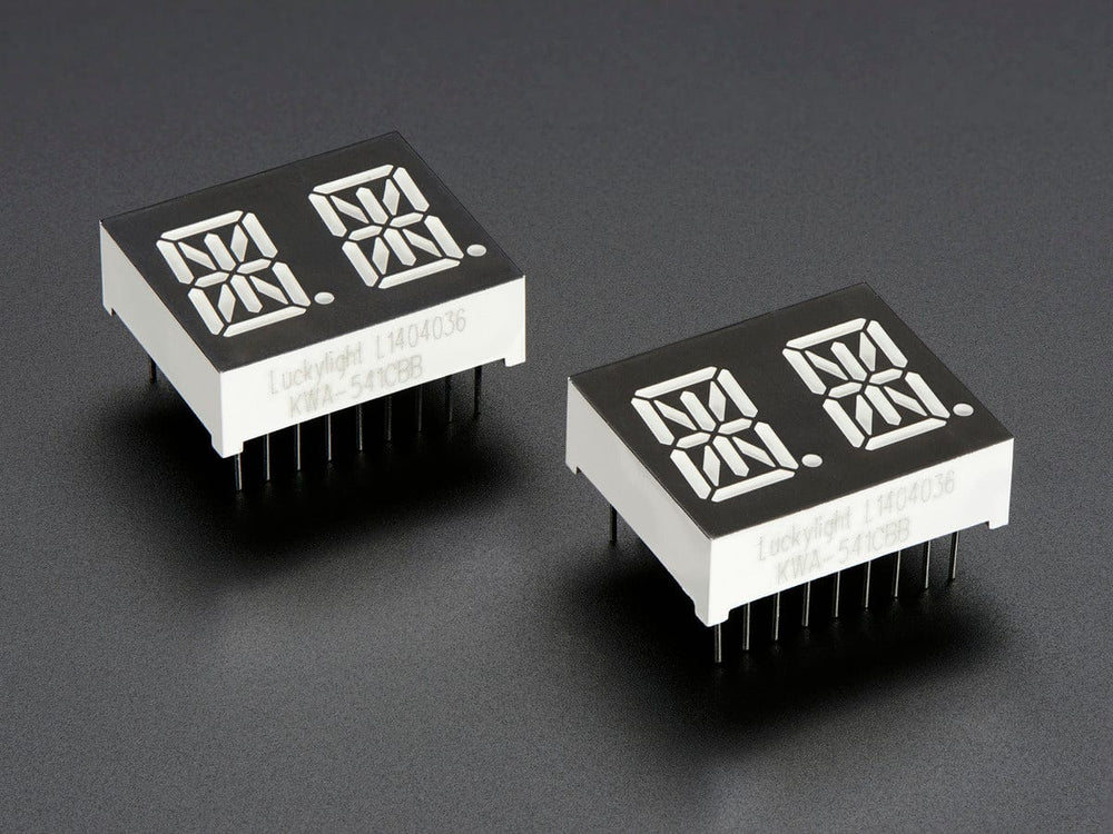 Dual Alphanumeric Display - Blue 0.54" Digit Height - Pack of 2 by The Pi Hut - The Pi Hut