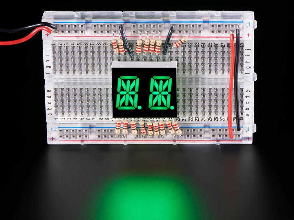 Dual Alphanumeric Display - Green 0.54" Digit Height - Pack of 2 by The Pi Hut - The Pi Hut