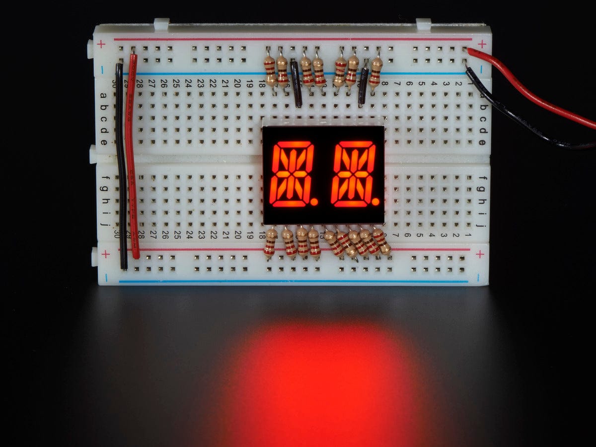 Dual Alphanumeric Display - Red 0.54" Digit Height - Pack of 2 by The Pi Hut - The Pi Hut