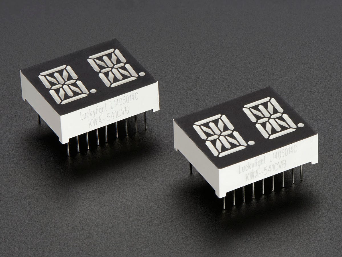 Dual Alphanumeric Display - Red 0.54" Digit Height - Pack of 2 by The Pi Hut - The Pi Hut