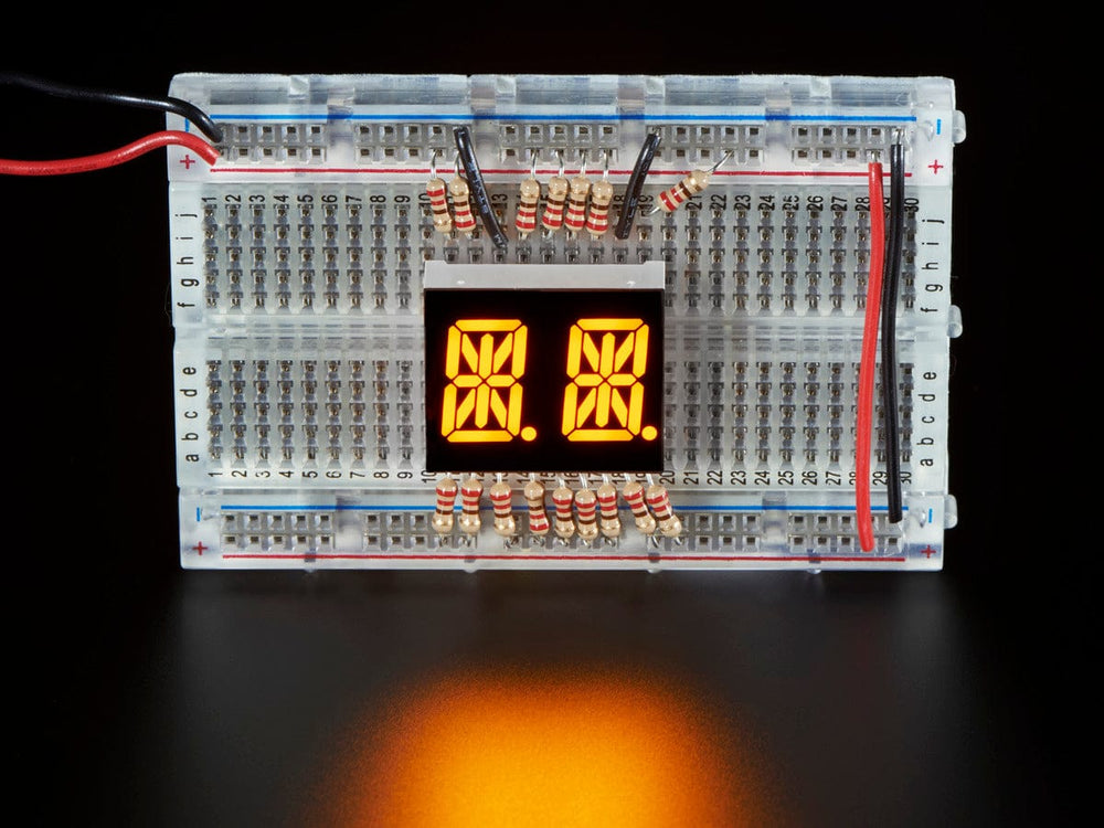 Dual Alphanumeric Display -Yellow 0.54" Digit Height - Pack of 2 by The Pi Hut - The Pi Hut