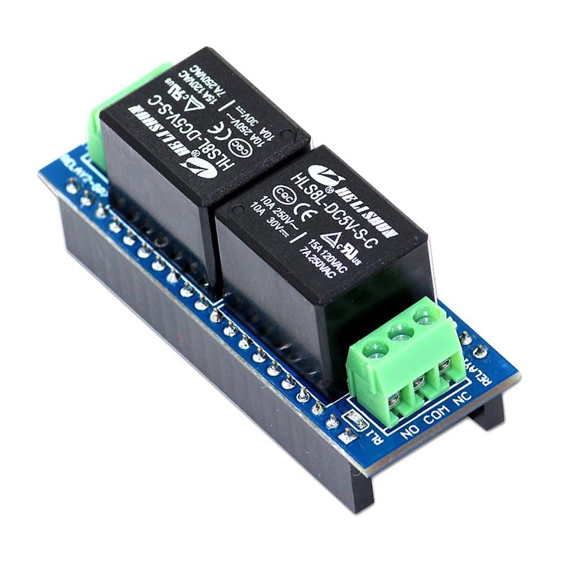 Dual Channel Relay HAT for Raspberry Pi Pico by SBC - The Pi Hut