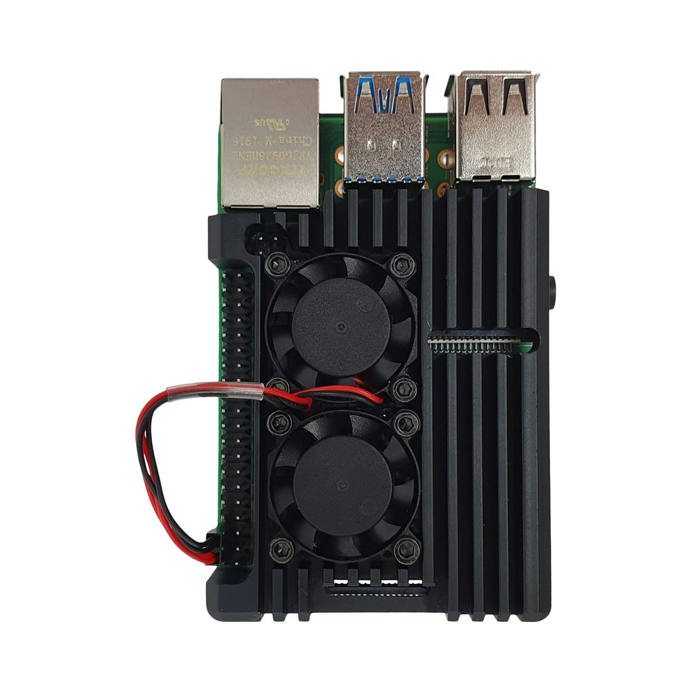 Dual Fan Heatsink Case for Raspberry Pi 4 by The Pi Hut - The Pi Hut