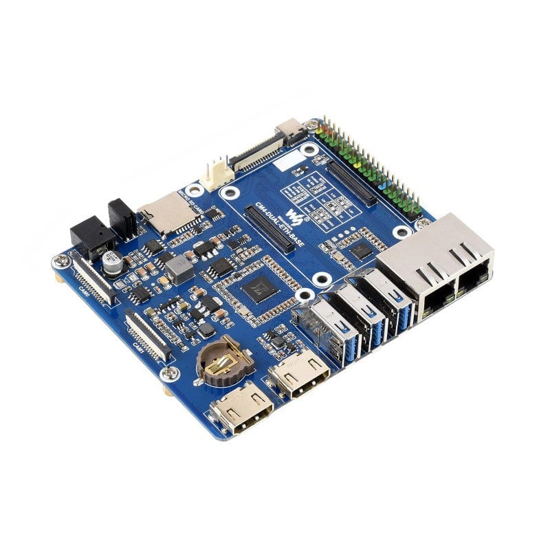 Dual Gigabit Ethernet Base Board for Raspberry Pi Compute Module 4 by Waveshare - The Pi Hut