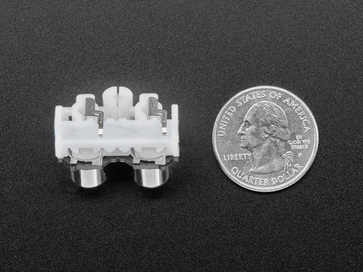 Dual RCA Jack for Adafruit I2S Audio Bonnet by The Pi Hut - The Pi Hut