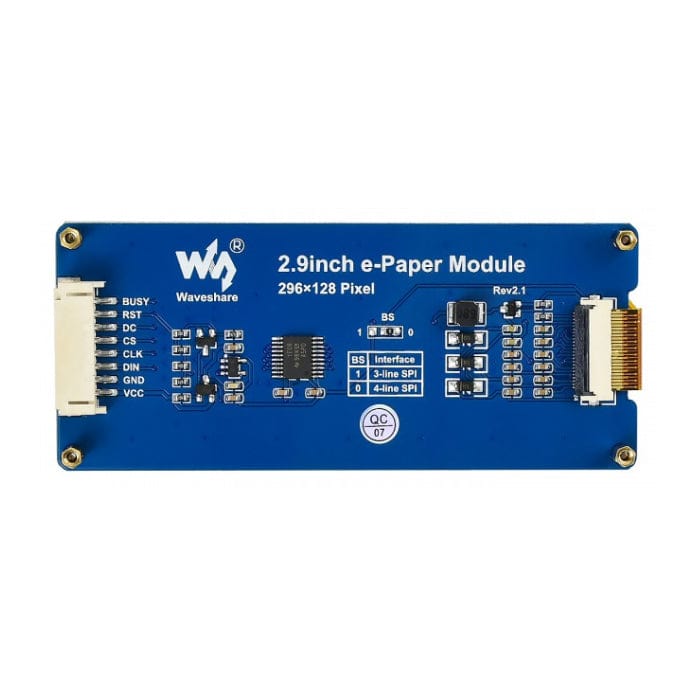 E-Ink Display Module - 2.9" (296x128) by Waveshare - The Pi Hut