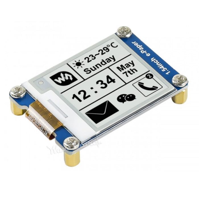 E-Ink Display Module SPI - 1.54" (200x200) by Waveshare - The Pi Hut