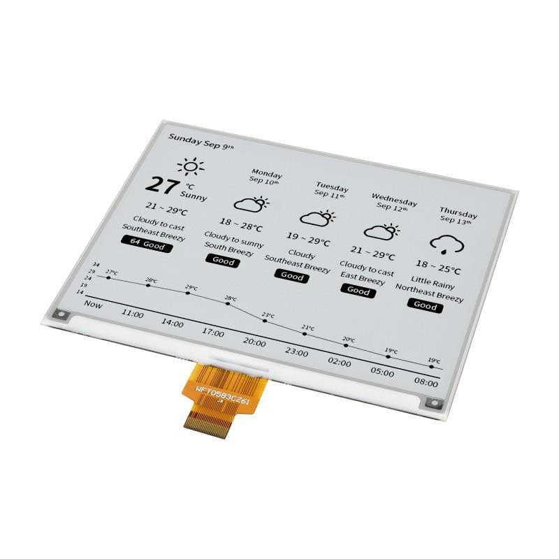 E-Ink Display Raw Panel 5.83" (648x480) by Waveshare - The Pi Hut