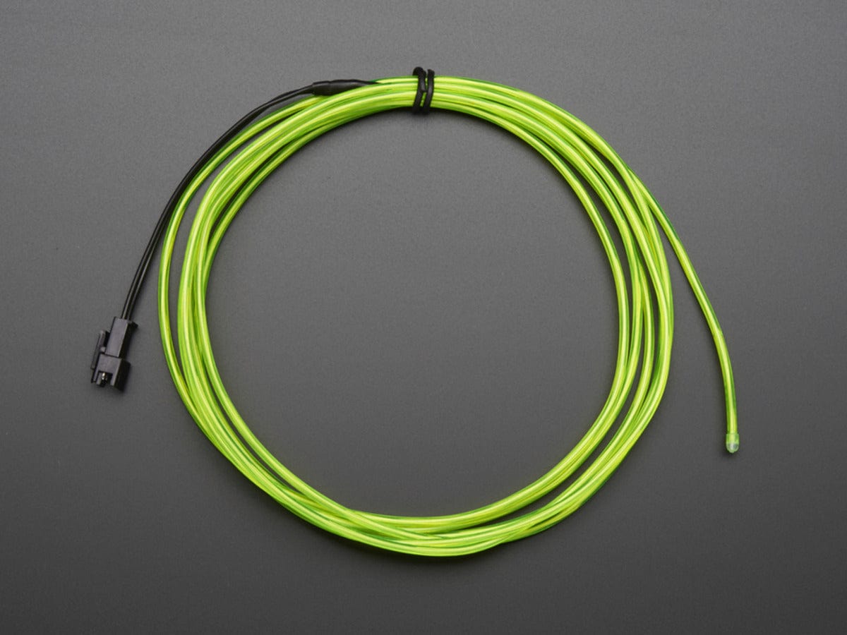 EL wire starter pack - Green 2.5 meter (8.2 ft) - The Pi Hut