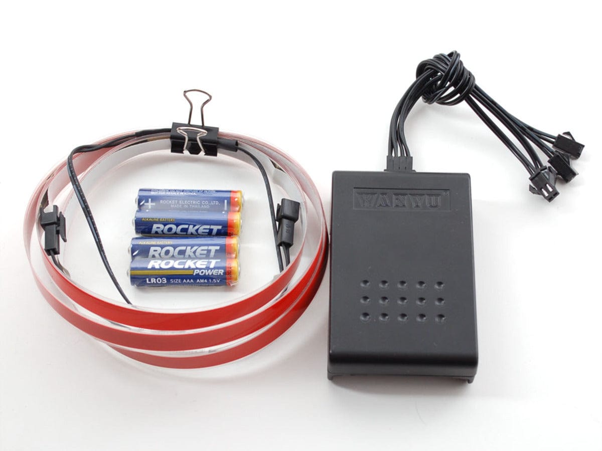 Electroluminescent (EL) Tape/Strip Starter Pack - 100cm - Red by The Pi Hut - The Pi Hut