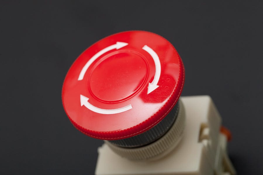 Emergency Stop Mushroom Push Button Switch by DFRobot - The Pi Hut