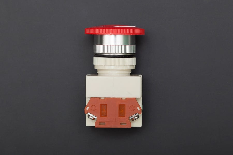 Emergency Stop Mushroom Push Button Switch by DFRobot - The Pi Hut