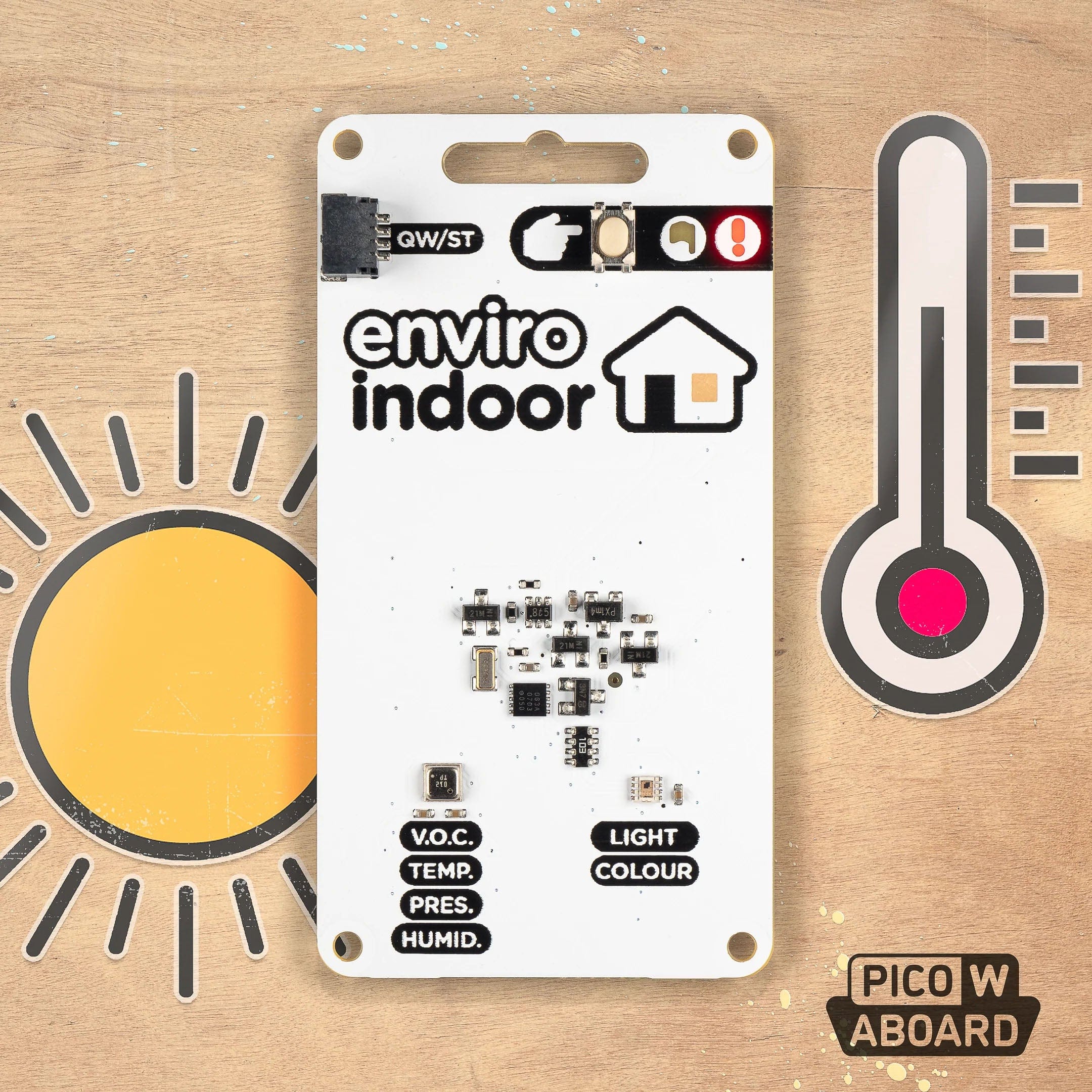Enviro Indoor (Pico W Aboard) by Pimoroni - The Pi Hut