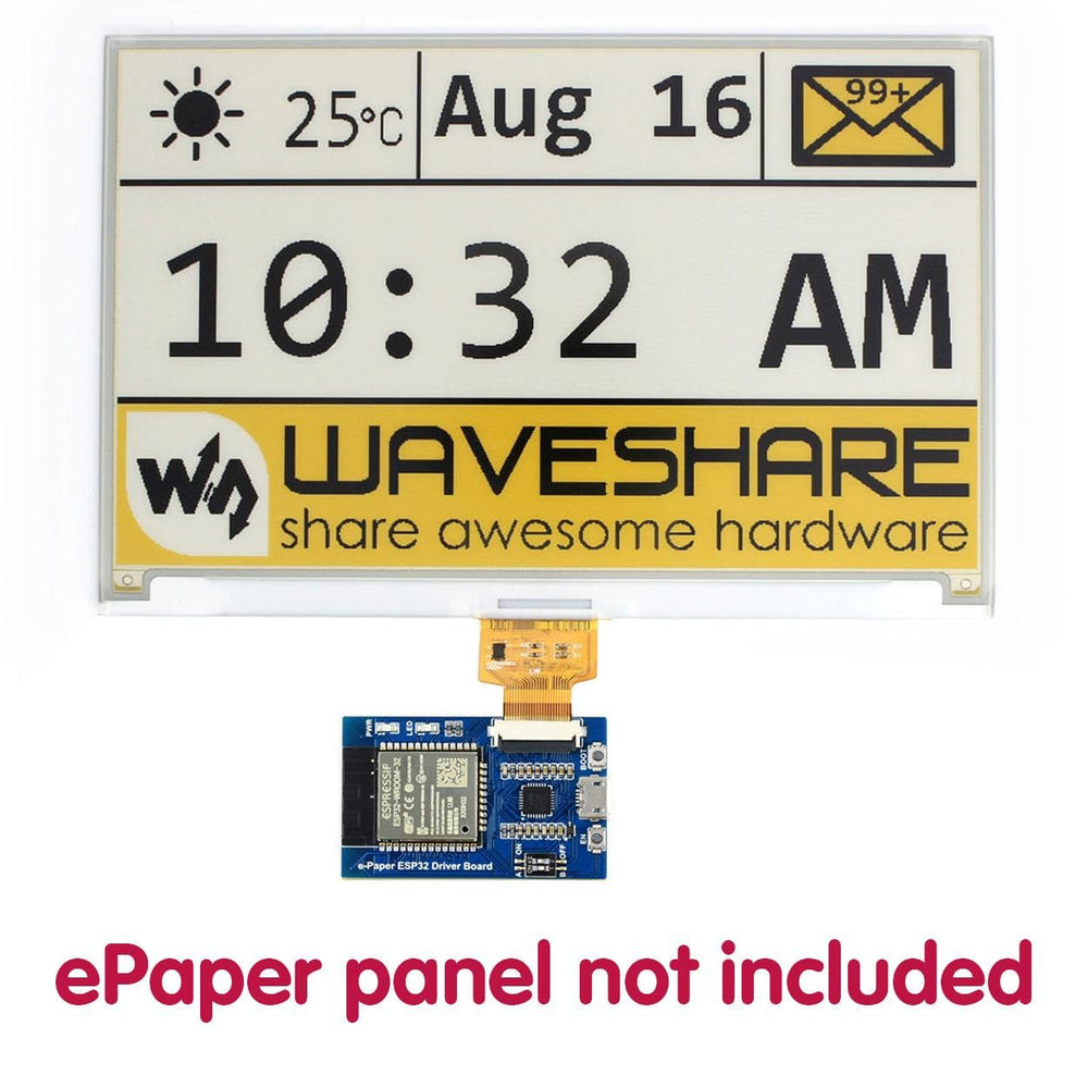 ESP32 Universal e-Paper Driver Board by Waveshare - The Pi Hut