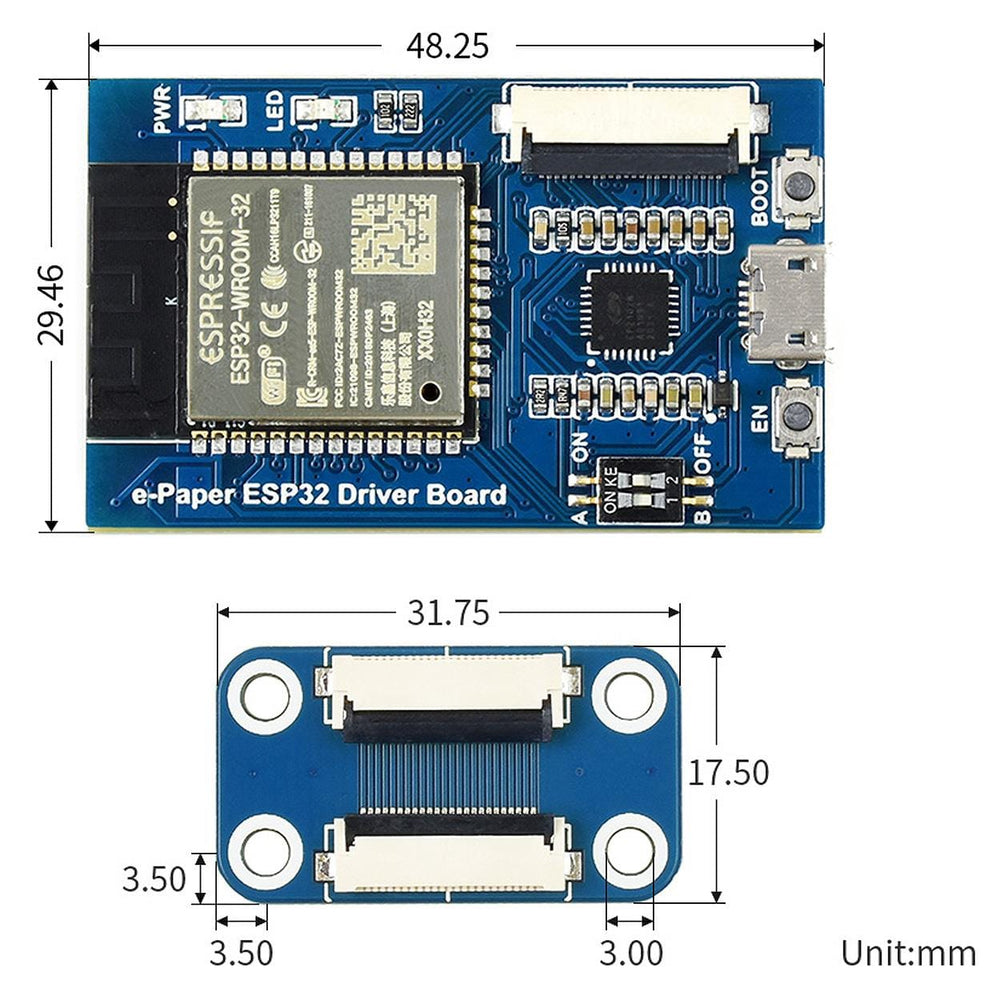 ESP32 Universal e-Paper Driver Board by Waveshare - The Pi Hut