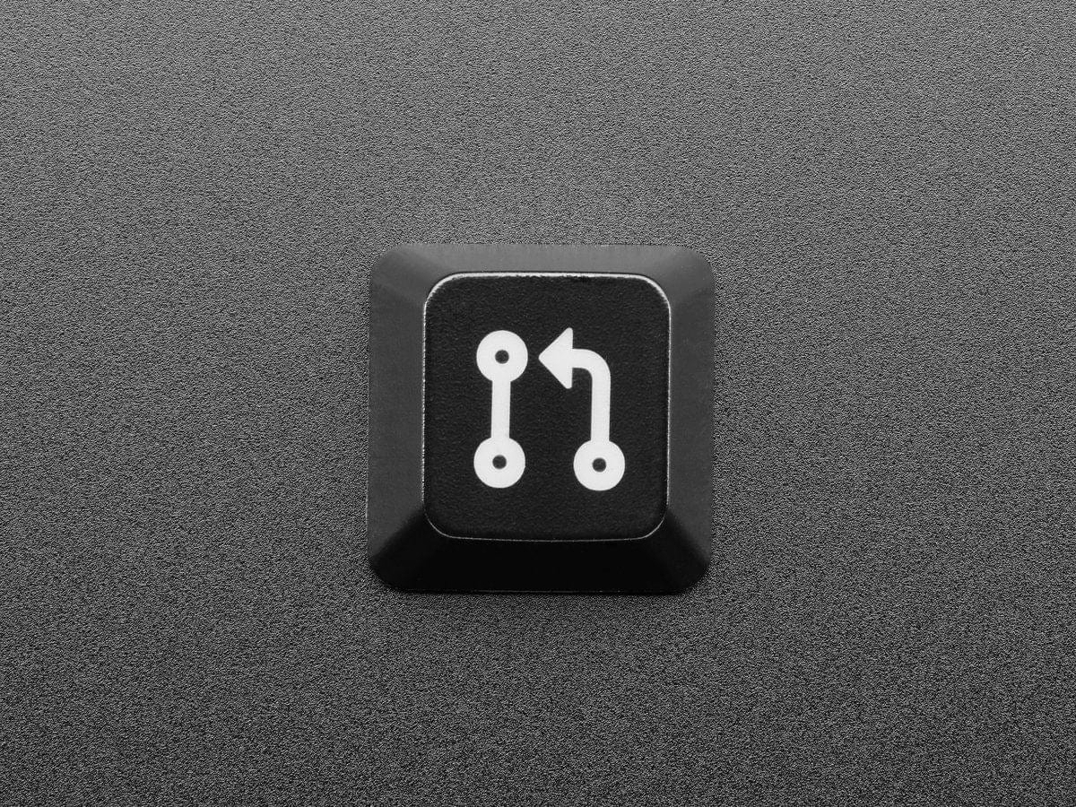 Etched Glow-Through Keycap with Pull Request Logo (MX Compatible Switches) by The Pi Hut - The Pi Hut