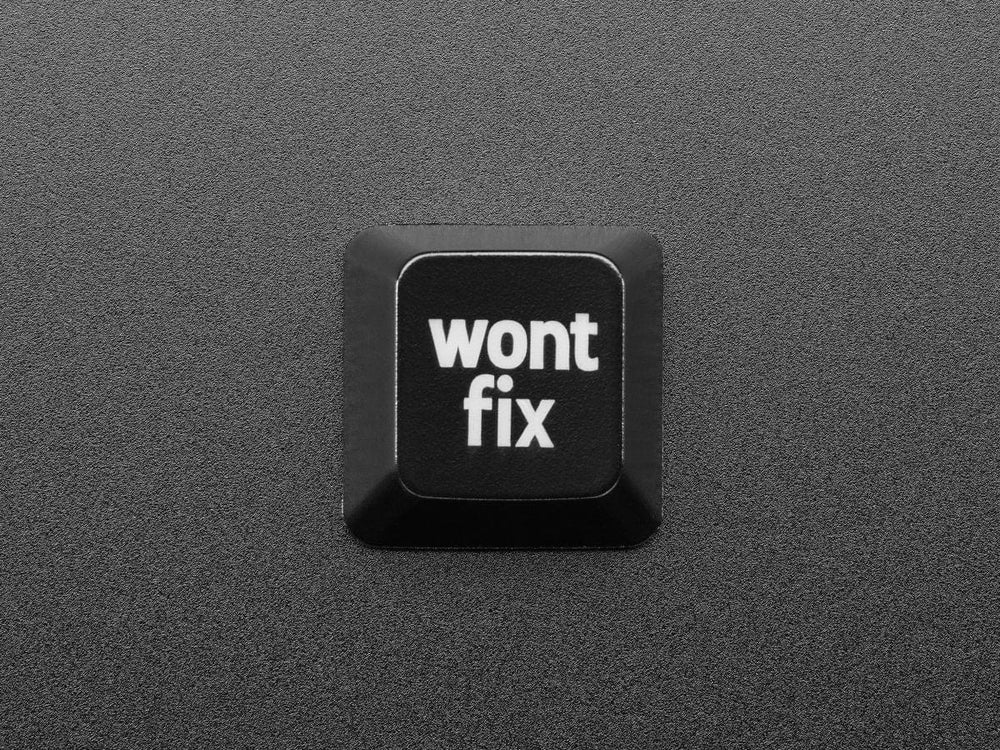 Etched Glow-Through Keycap with "wont fix" Text (MX Compatible Switches) by The Pi Hut - The Pi Hut