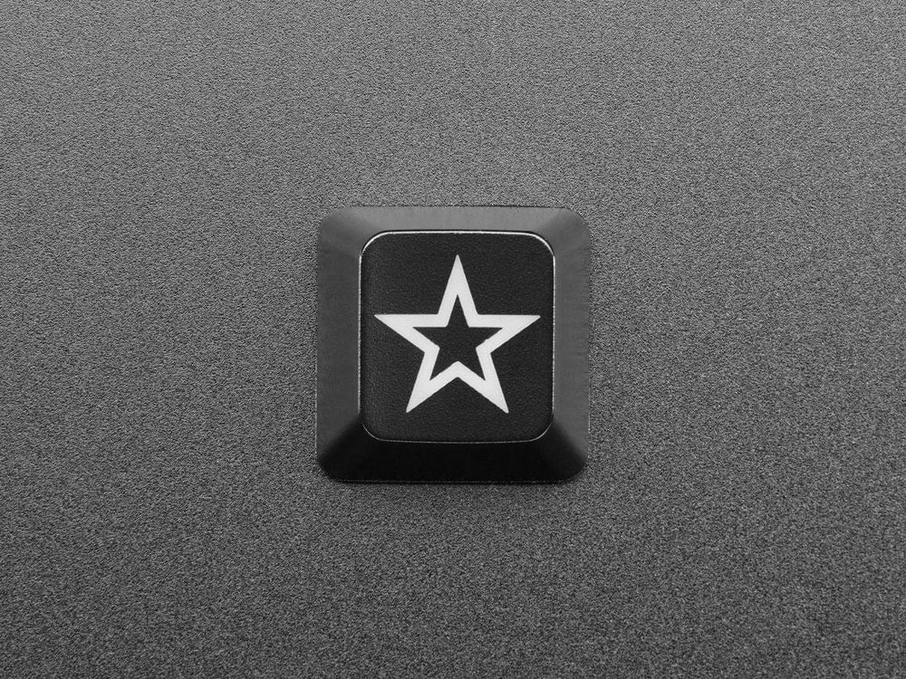 Etched Glow-Through Keycap - Zener ESP Star Design (MX Compatible Switches) by The Pi Hut - The Pi Hut