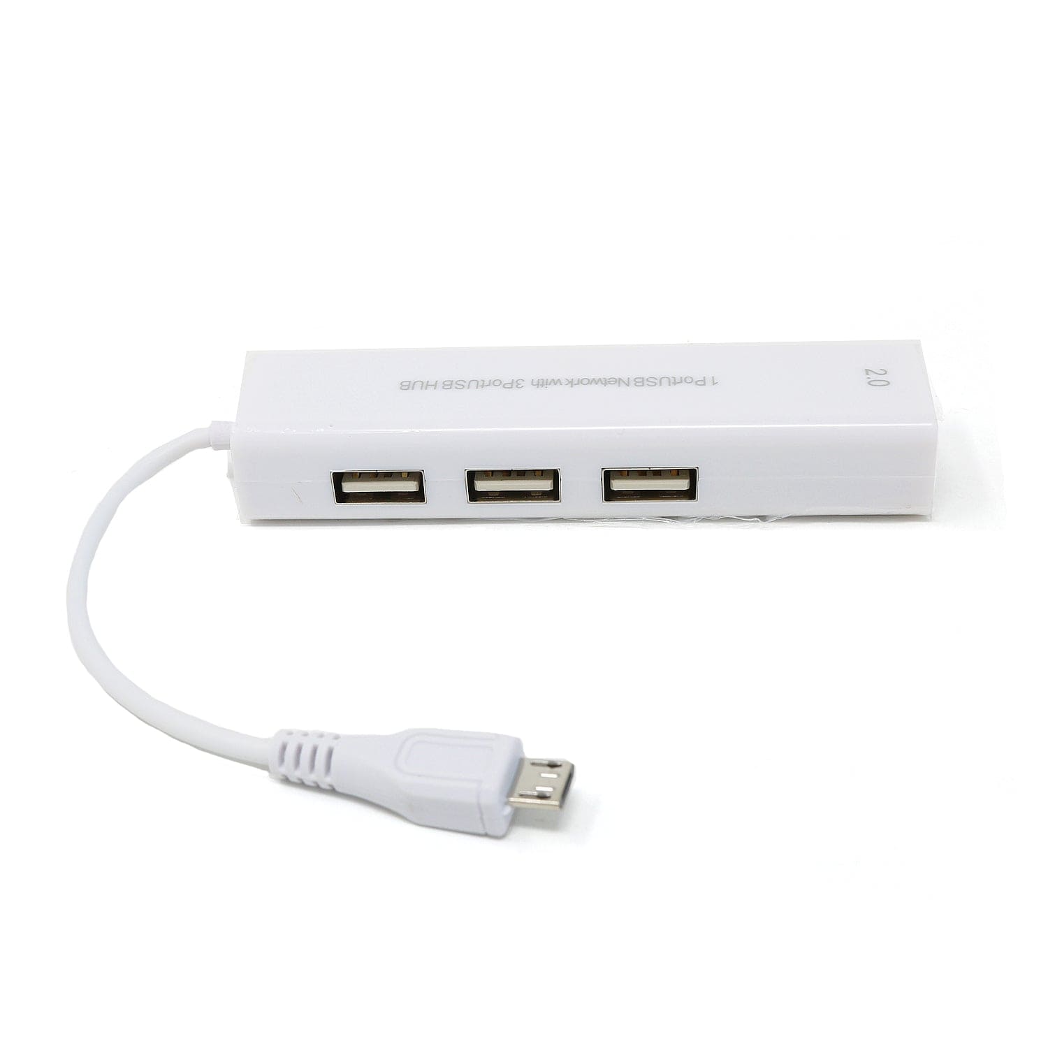 Ethernet and USB Hub with Micro-USB OTG Connector by The Pi Hut - The Pi Hut