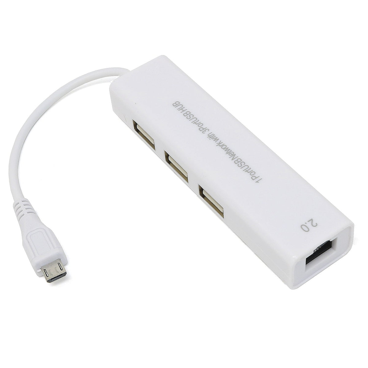 Ethernet and USB Hub with Micro-USB OTG Connector