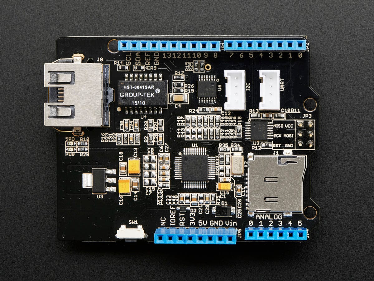 Ethernet Shield for Arduino - W5500 Chipset by Seeed - The Pi Hut