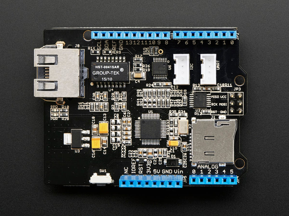 Ethernet Shield for Arduino - W5500 Chipset by Seeed - The Pi Hut