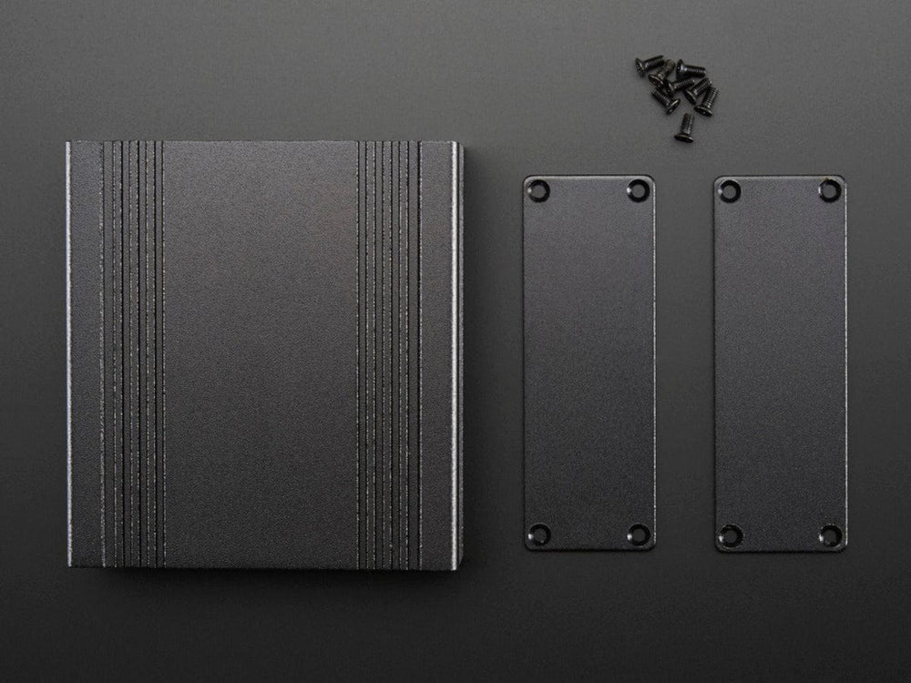 Extruded Aluminum Enclosure Box - 94mm x 83mm x 30mm by The Pi Hut - The Pi Hut