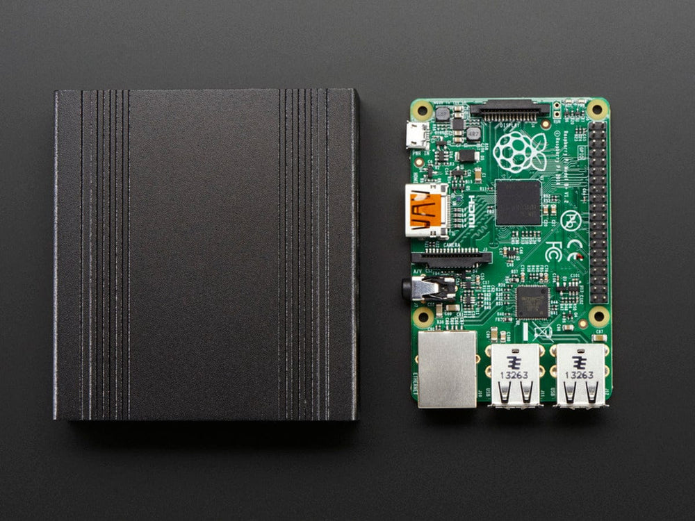 Extruded Aluminum Enclosure Box - 94mm x 83mm x 30mm by The Pi Hut - The Pi Hut