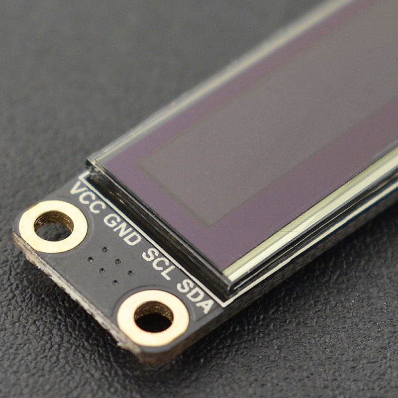 Fermion: Monochrome 0.91” 128x32 I2C OLED Display with Chip Pad by DFRobot - The Pi Hut