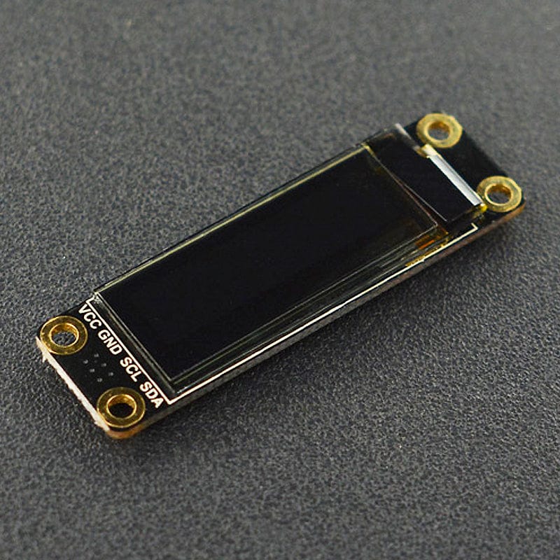 Fermion: Monochrome 0.91” 128x32 I2C OLED Display with Chip Pad by DFRobot - The Pi Hut