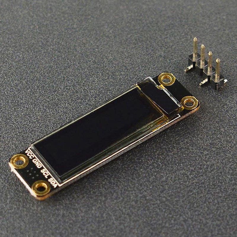 Fermion: Monochrome 0.91” 128x32 I2C OLED Display with Chip Pad by DFRobot - The Pi Hut