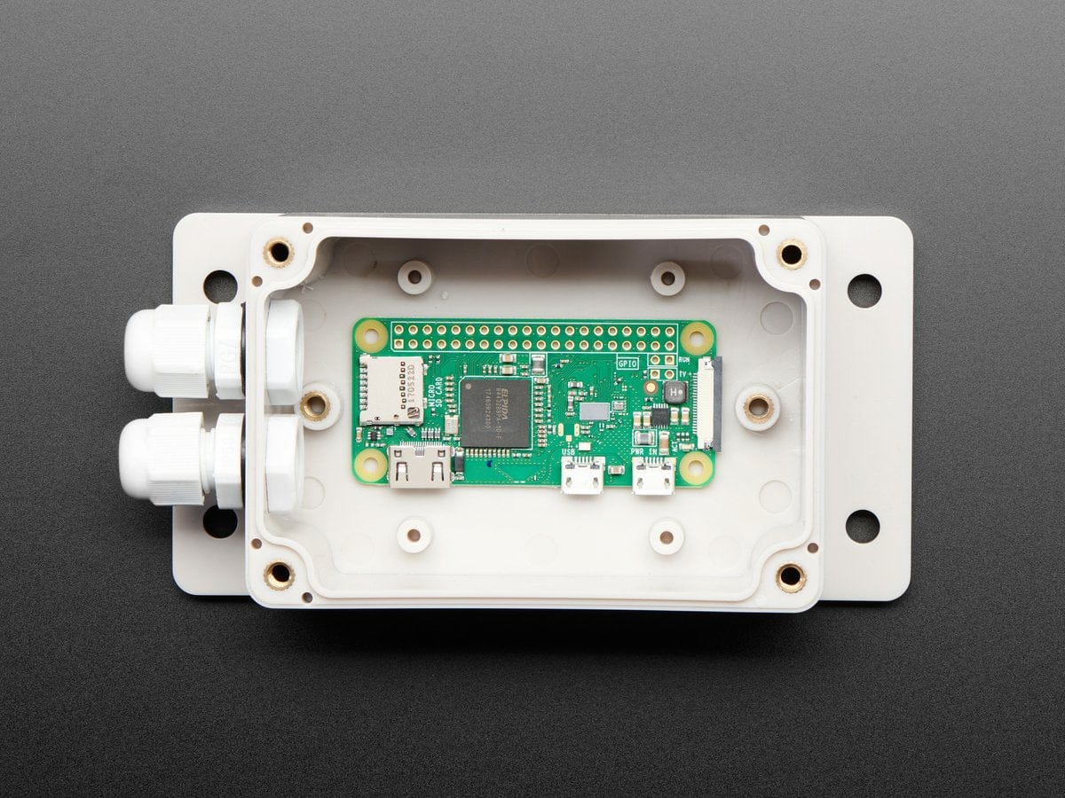 Flanged Weatherproof Enclosure With PG-7 Cable Glands by The Pi Hut - The Pi Hut