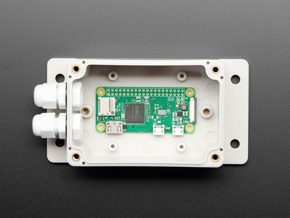 Flanged Weatherproof Enclosure With PG-7 Cable Glands by The Pi Hut - The Pi Hut