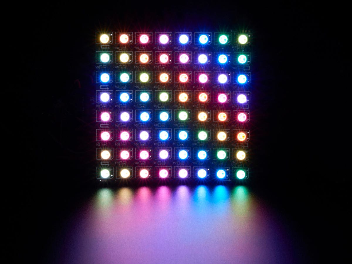 Flexible 8x8 NeoPixel RGB LED Matrix by Adafruit - The Pi Hut