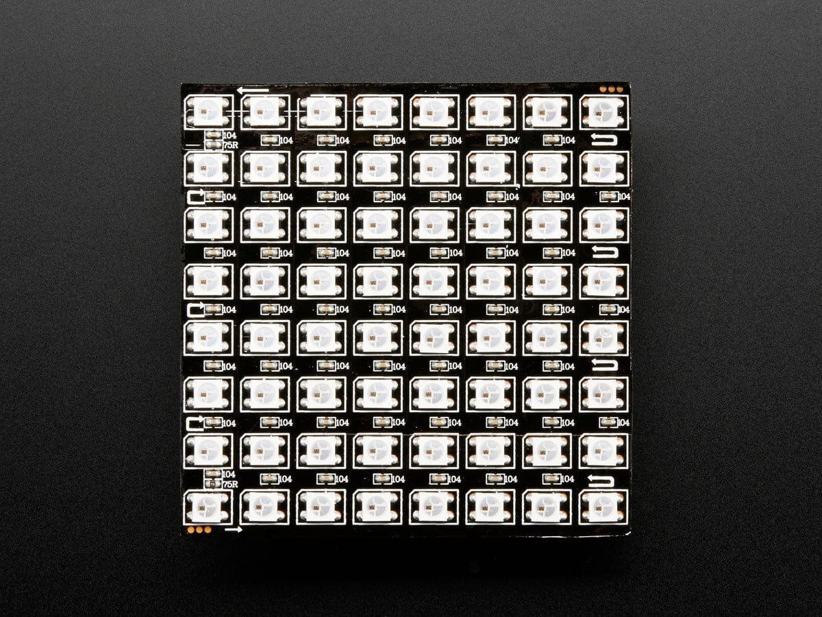 Flexible 8x8 NeoPixel RGB LED Matrix by Adafruit - The Pi Hut